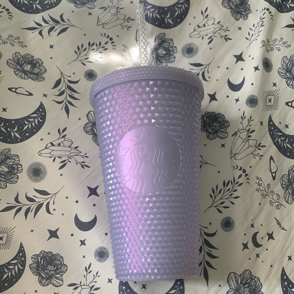 Starbucks tumbler purple/pink textured